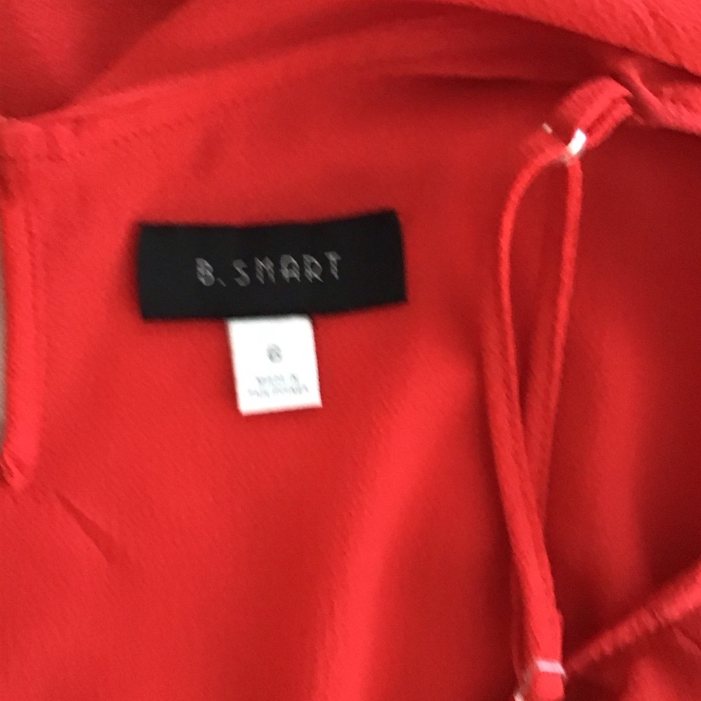 B. Smart Red Ruffled Jumpsuit - Picture 4 of 5
